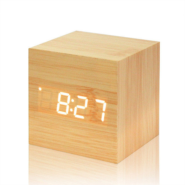 Modern Wooden Style Alarm Clock