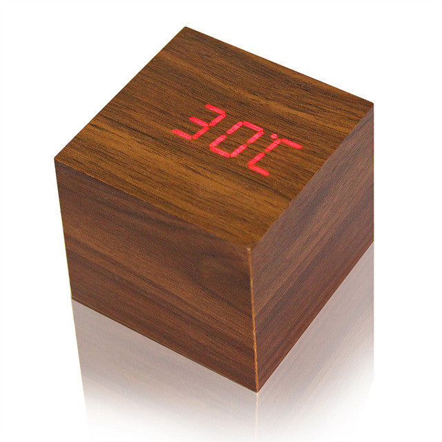 Modern Wooden Style Alarm Clock